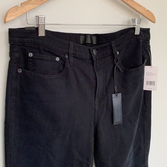 Vince Mason Relaxed Rolled Jeans in Thesta (Black) 32 with stretch - Picture 4 of 11